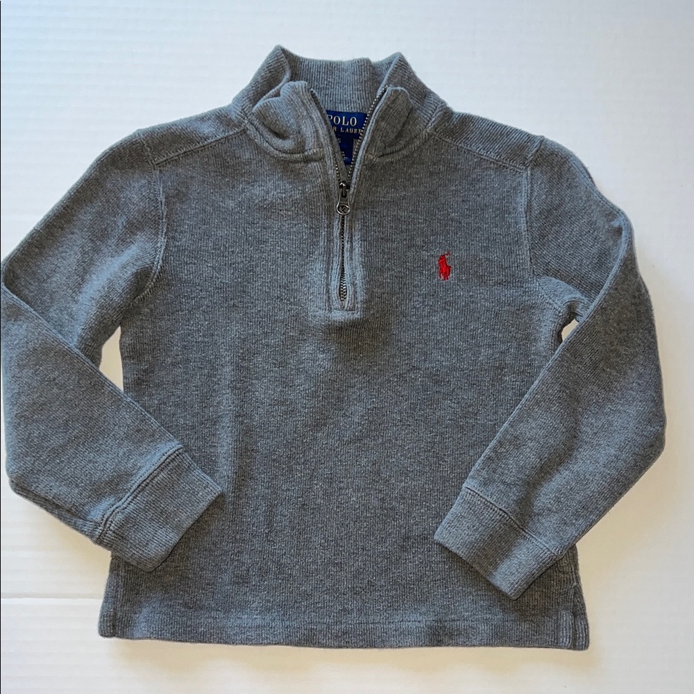 Polo Ralph Lauren Gray Quarter-Zip Sweater - 5
